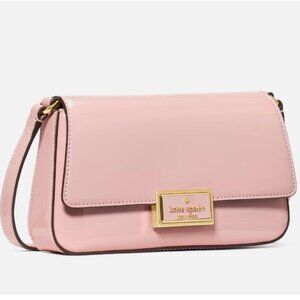 New Kate Spade Reegan Patent Mini Flap Crossbody Tutu Pink